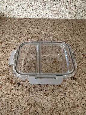 Weight Watchers glass Clear Divided Meal Prep Container - 2-Compartment